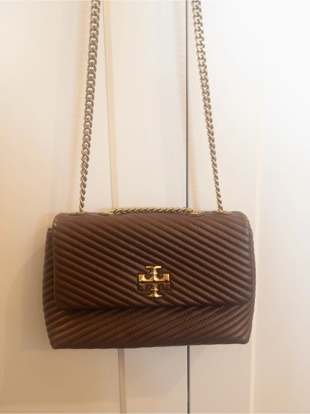Tory Burch Kira Moto Quilt Convertible Shoulder/Crossbody Bag
